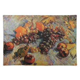Apples, Pears, Lemons, Grapes by Vincent van Gogh Cloth Placemat