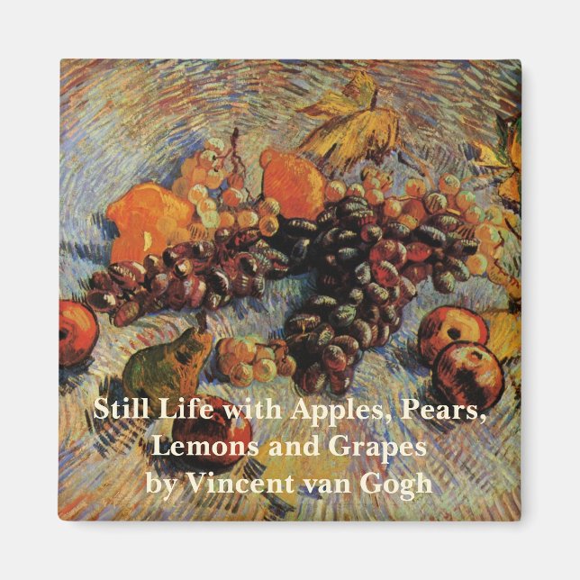 Apples, Pears, Lemons, Grapes by Vincent van Gogh Magnet (Front)