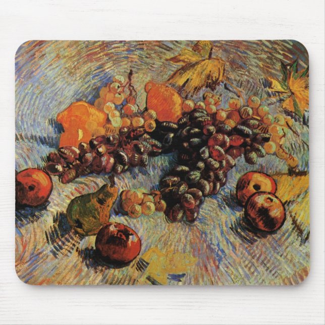 Apples, Pears, Lemons, Grapes by Vincent van Gogh Mouse Pad (Front)