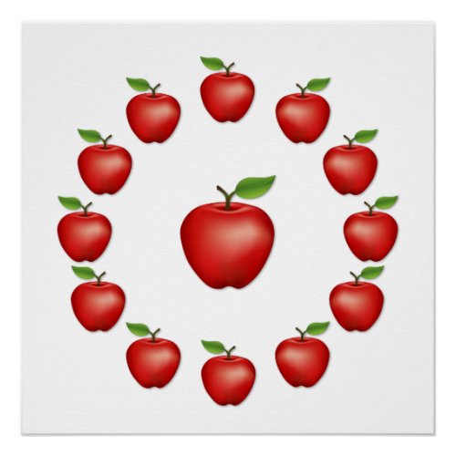 Apples Red Delicious Poster