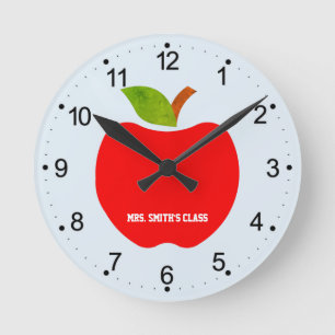 Apples Round Clock