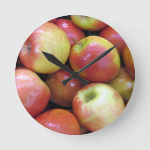 Apples Round Clock