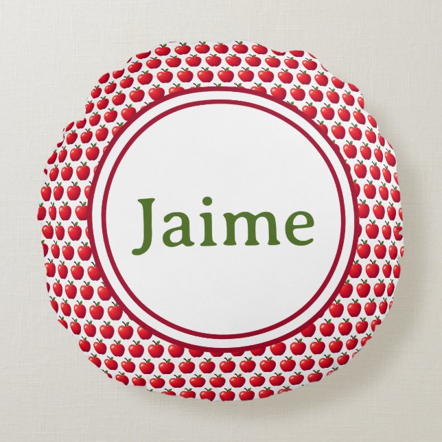 Apples!  round pillow (Front)