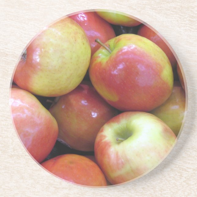 Apples Sandstone Coaster (Front)