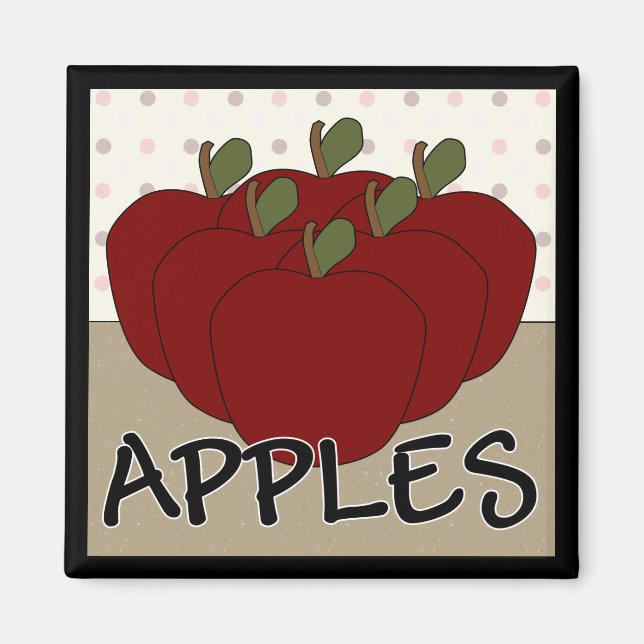 Apples Series 4 Square Magnet (Front)