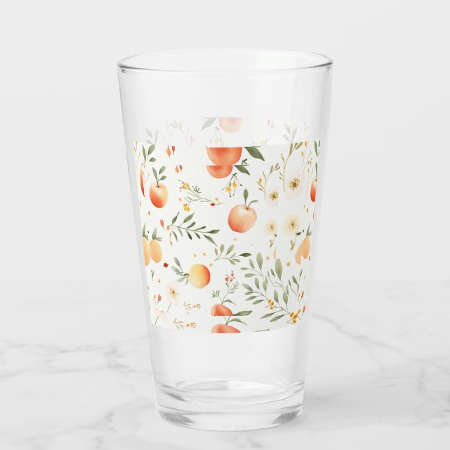 Apples Summer Glass Cup (Back)