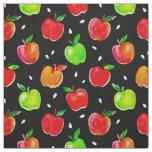 Apples Watercolor Pattern Fabric
