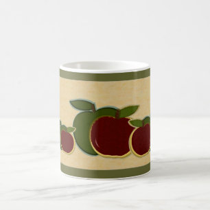Apples with Green Stripe Coffee Mug