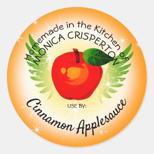 Applesauce apple personalized fruit canning label