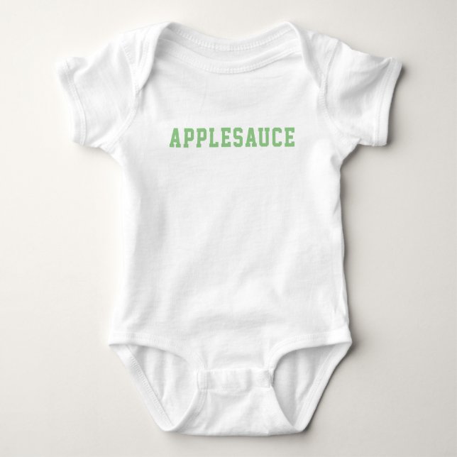 Applesauce Funny Cute  Baby Bodysuit (Front)