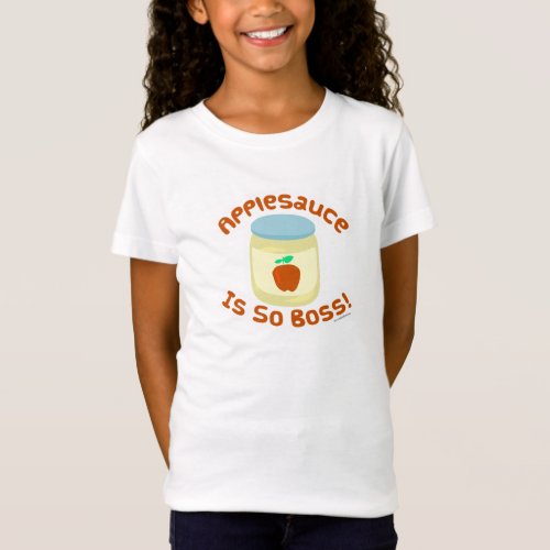 Applesauce Is So Boss Funny Food Cartoon T_Shirt