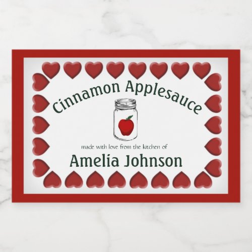 Applesauce Made with Love Product Label 3x2