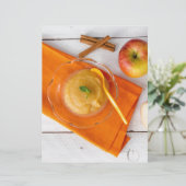 Applesauce with cinnamon and orange spoon (Standing Front)