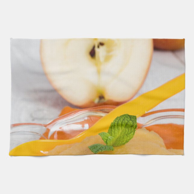Applesauce with cinnamon and orange spoon towel (Horizontal)