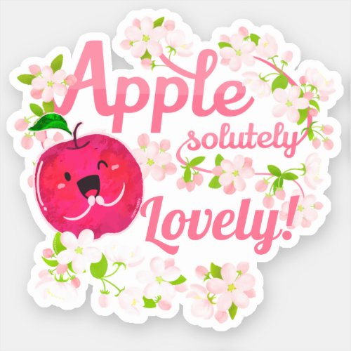 Applesolutely Lovely _ Punny Garden Sticker