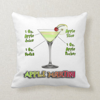 Appletini aka Apple Martini Cocktail Recipe Art Throw Pillow