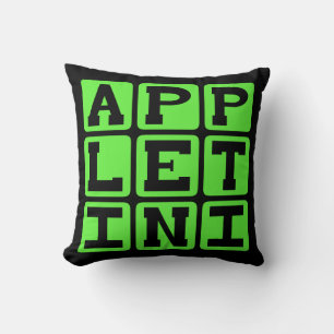 Appletini, Flavored Martini Throw Pillow