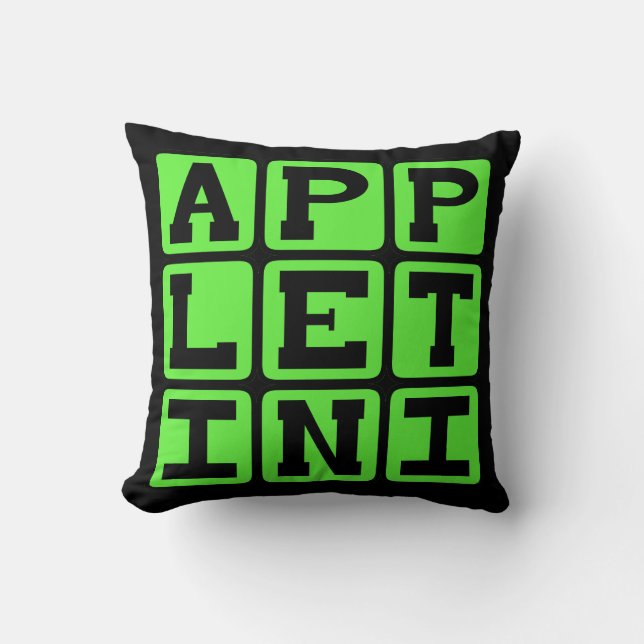 Appletini, Flavored Martini Throw Pillow (Front)
