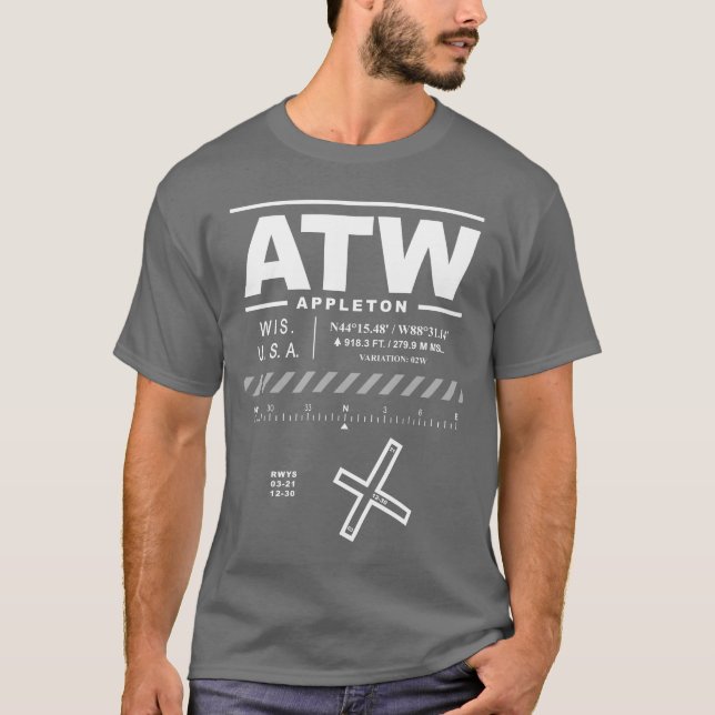 Appleton International Airport ATW T-Shirt (Front)
