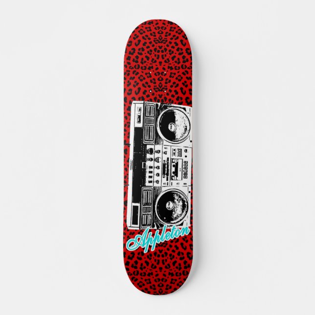 Appleton leapord ghetto box skateboard deck (Front)