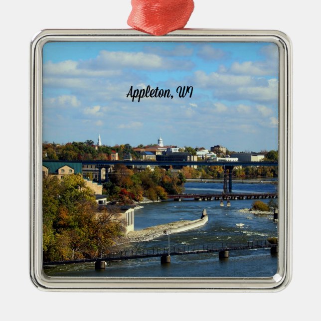 Appleton, Wisconsin landscape photograph Metal Ornament (Front)