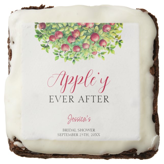 Appley Ever After Apple Fall Bridal Shower  Brownie (Front)