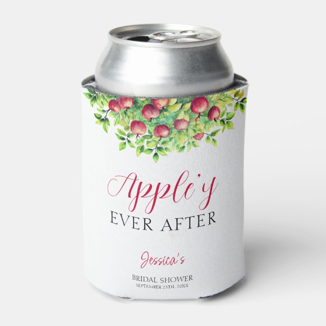 Appley Ever After Apple Fall Bridal Shower  Can Cooler (Can Front)