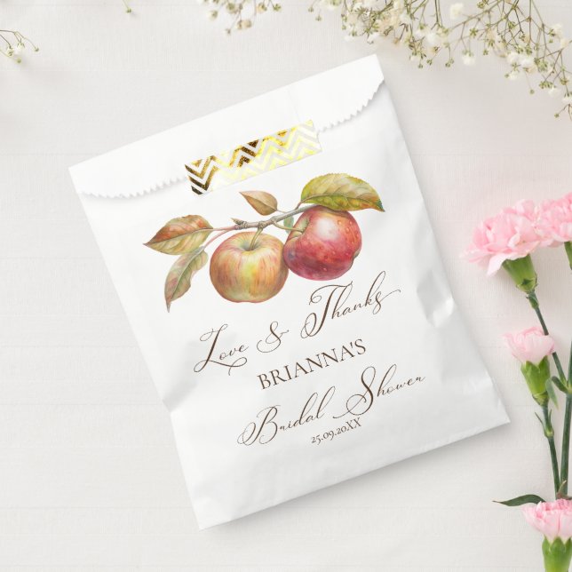 Appley ever after apple fall bridal shower favor bag (Sealed)