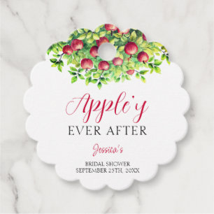 Appley Ever After Apple Fall Bridal Shower Favor Tags