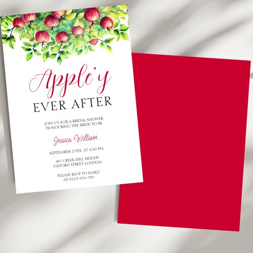 Appley Ever After Apple Fall Bridal Shower  Invitation