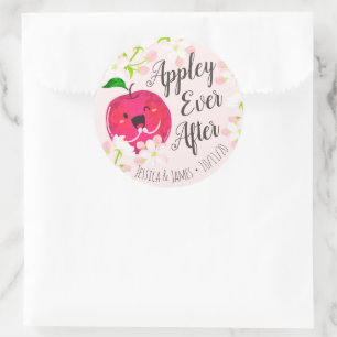 Appley Ever After - Apple Pun Classic Round Sticker