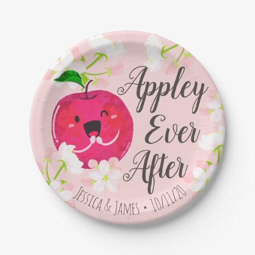 Appley Ever After _ Apple Pun Paper Plates
