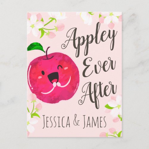 Appley Ever After _ Apple Pun Postcard