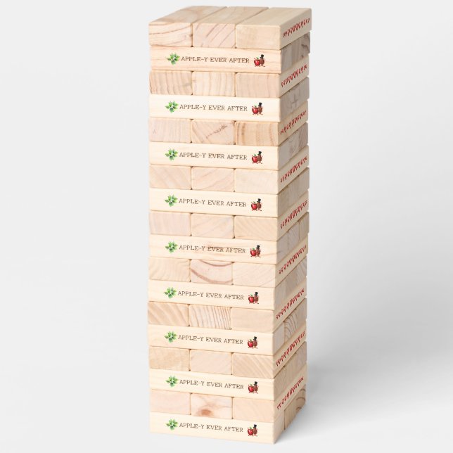 Appley Ever After Bridal Shower Topple Tower (Assembled)