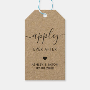 Appley Ever After, Caramel Apple, Wedding Gift Tags