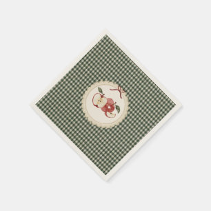 Appley Ever After vintage gingham Napkins