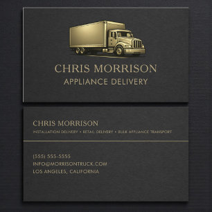 Appliance Delivery Truck Services Professional Business Card