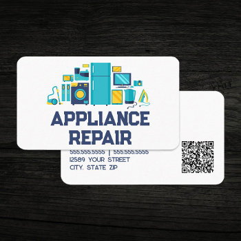 Appliance Electronics Repair Qr Business Card by ZazzleBusinessCard at Zazzle