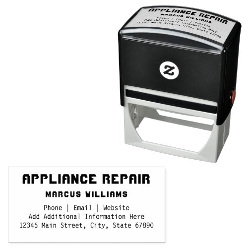 Appliance Repair Business Information Custom Self_inking Stamp