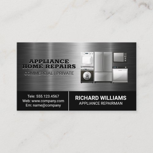 Appliance Repair Fixing Services Business Card