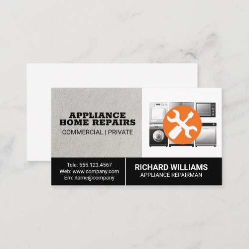Appliance Repair  Fixing Tools Hardware Business Card