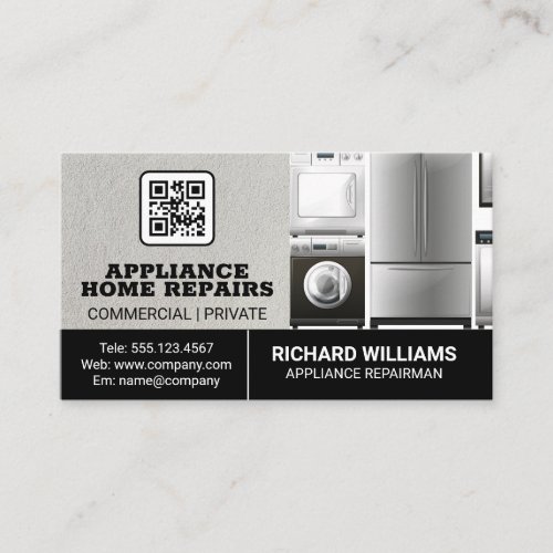 Appliance Repair Home Services  QR Code Business Card