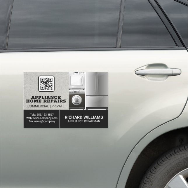 Appliance Repair Home Services | QR Code Car Magnet (In Situ)