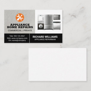 Appliance Repair Home Services Tools Business Card