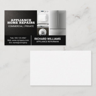 Appliance Repair House Services Business Card