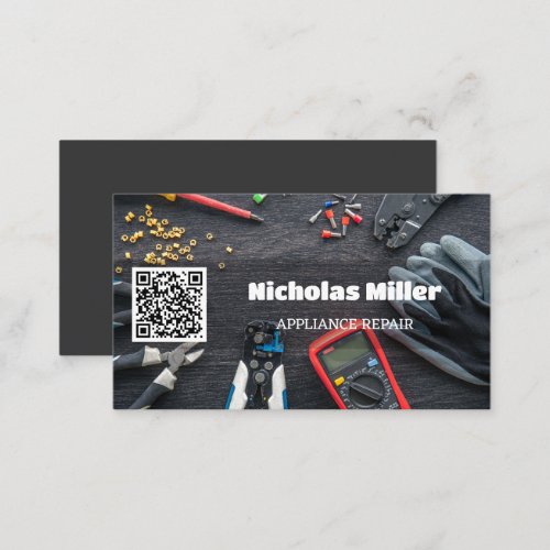 Appliance Repair QR Code Business Card