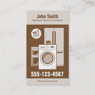 Appliance Repair, Service and Installation Business Card