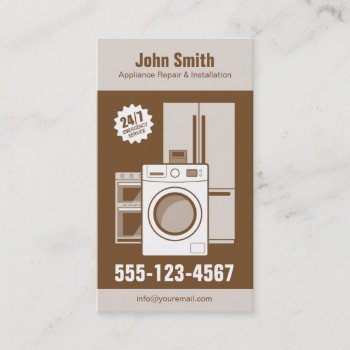 Appliance Repair  Service And Installation Business Card by superdazzle at Zazzle