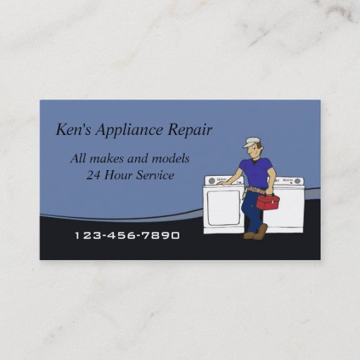 Customizable Appliance Repairman business card