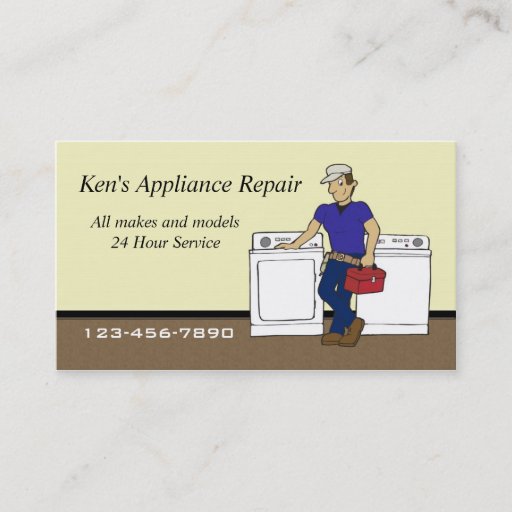 Customizable Appliance Repairman business card